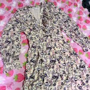 Endless Rose Purple Floral Maxi Wrap Dress — XSmall Tie Waist Romantic Boho